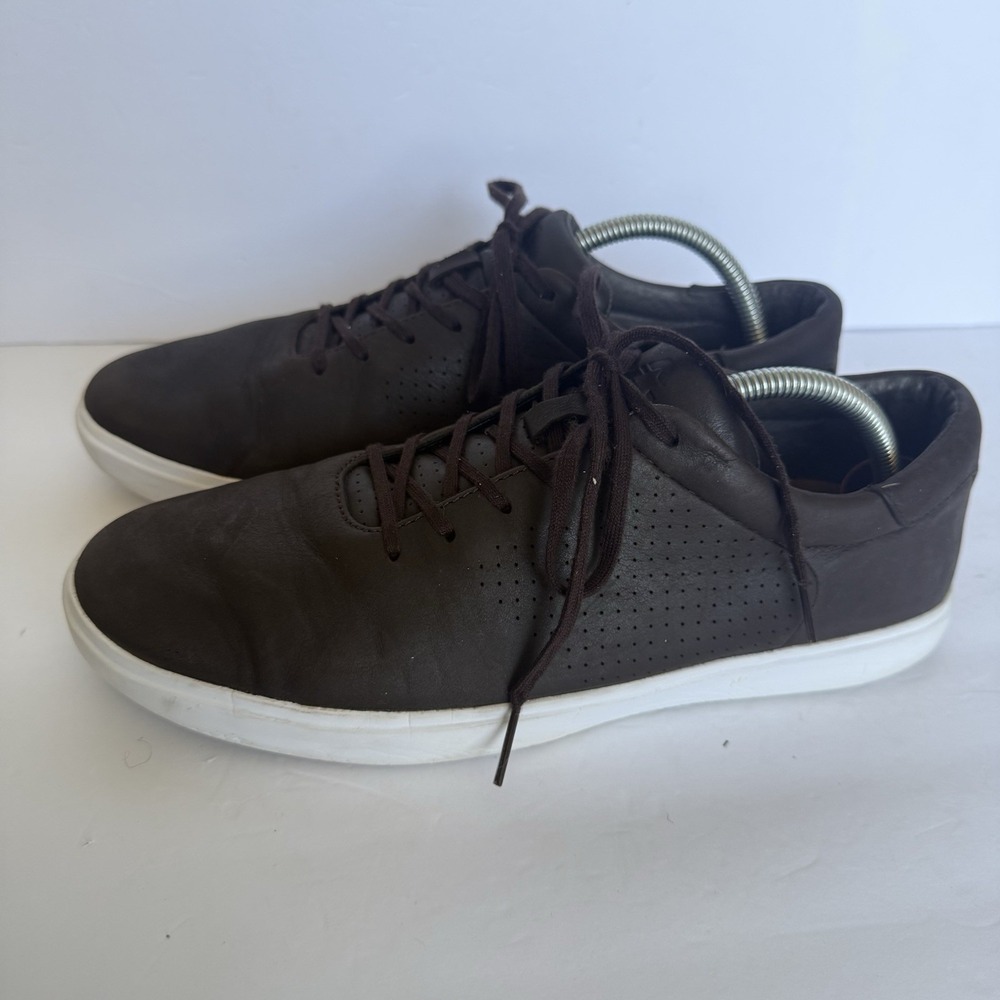 Cuater Travis Mathew Phenom Leather Sneakers Men's 10 Brown 4MT090 Casual - Picture 2 of 11